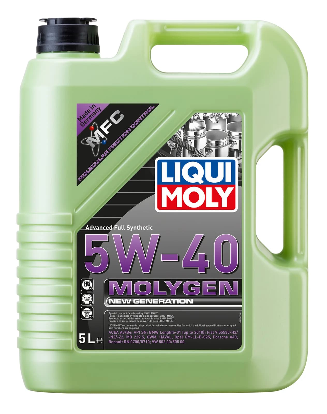 Liqui Moly LIQUI MOLY 5/40 Molygen New Generation 5л 9055 / 5W-40